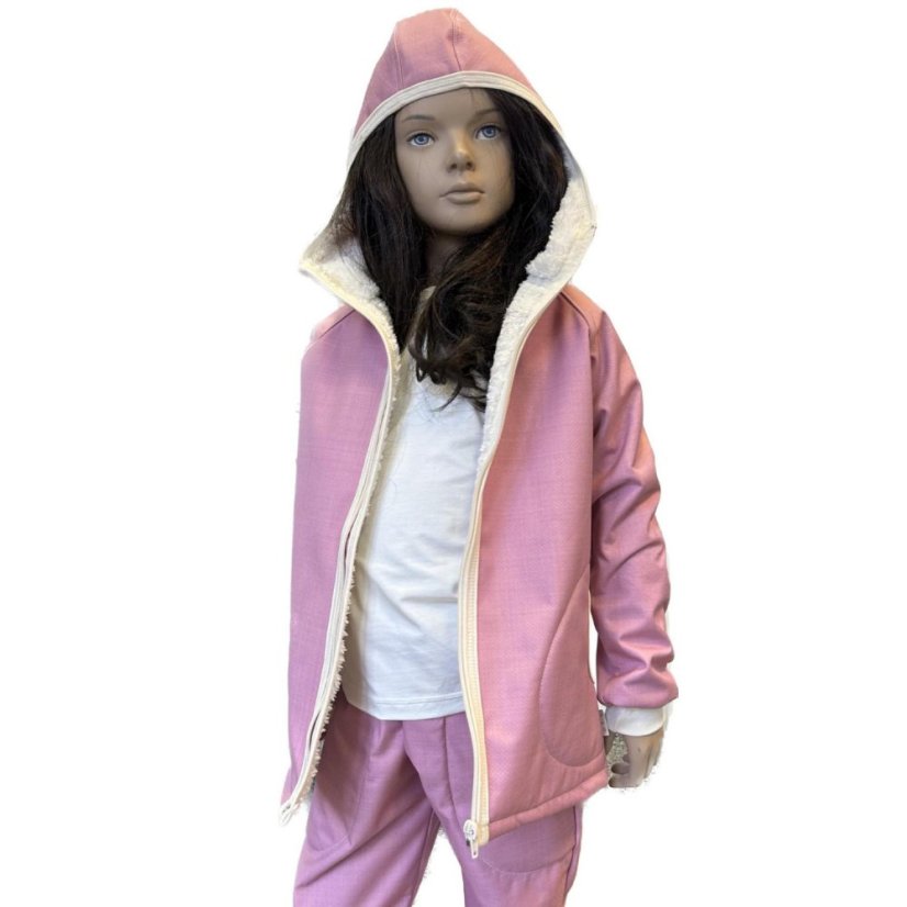 Dětská softshellová bunda s beránkem