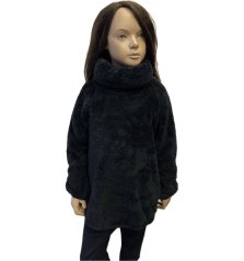 Mikina s rolákem FURRY BLACK