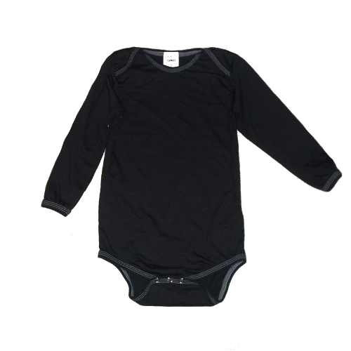 Dětské body dlouhý rukáv lodičkové hnědé (Velikost 98)