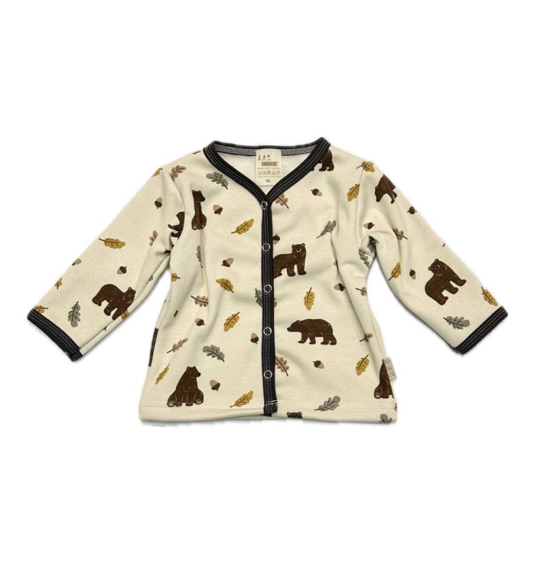 Dětský kabátek teplý, medvědí les