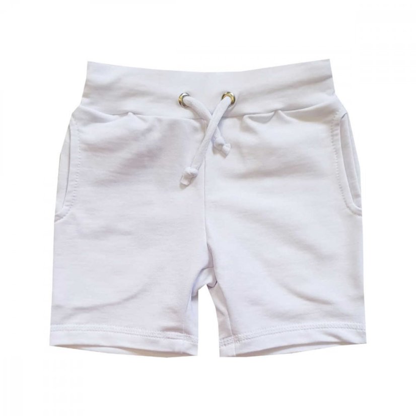 Dětské kraťasy po kolena WOW, čistě bílá