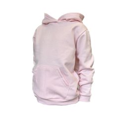 Dětská mikina s kapucí Fluffy teplá, světle růžová