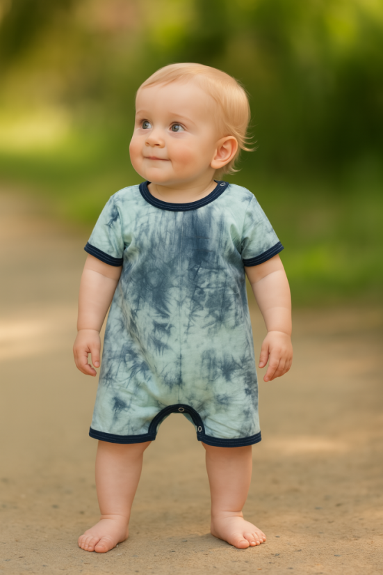 Detský letný overal BAMBUS, batika