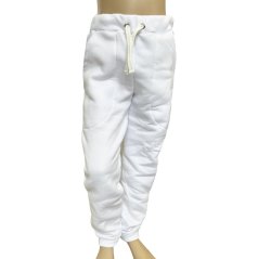 Dětské tepláky Fluffy, čistě bílá