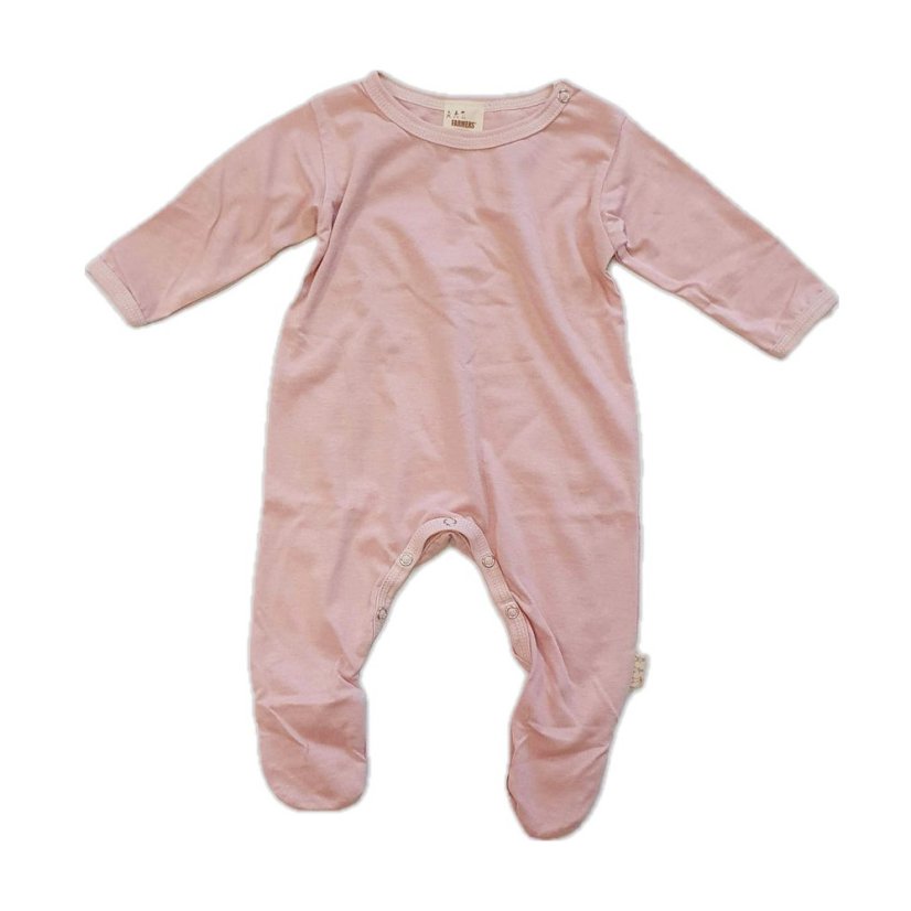 Dětský overal BIO, pudrově růžová