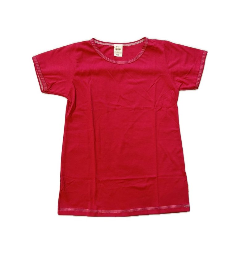 Tričko MALINOVÉ krátký rukáv dívčí