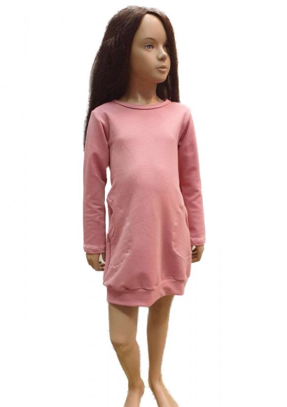 Mikinové šaty POWDER PINK