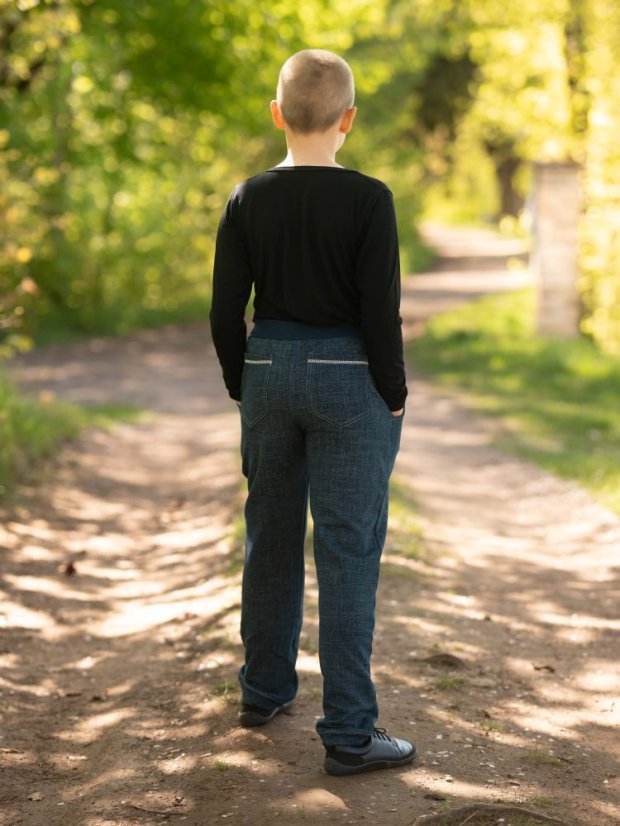 Zateplené dětské kalhoty WOW JEANS s fleecem