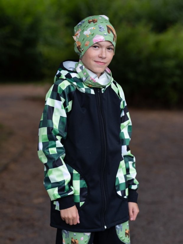Dětská softshellová bunda s fleecem elastická