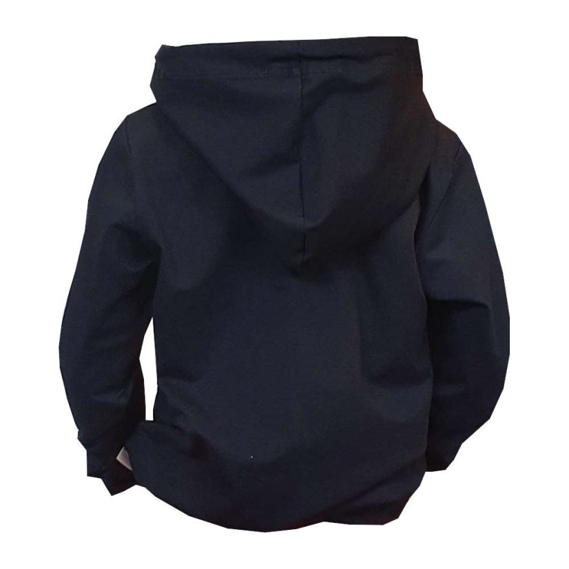 Dětská mikina s kapucí Fluffy teplá, černá klasika