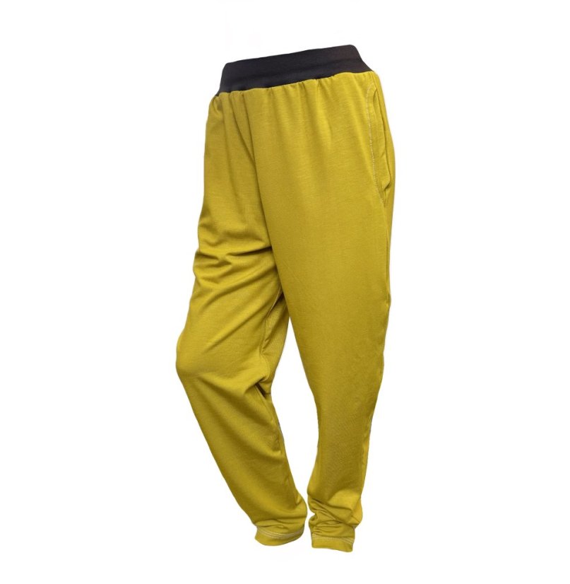 Pánské tepláky JOGGER BAMBUS, hořčicová