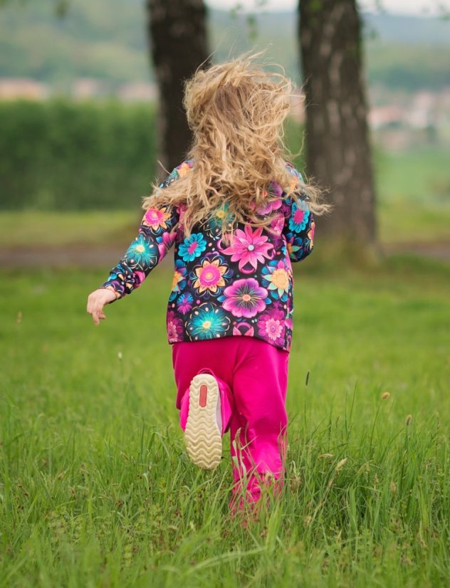 Dětské kalhoty TUBE MAX BAMBUS, sytě růžová
