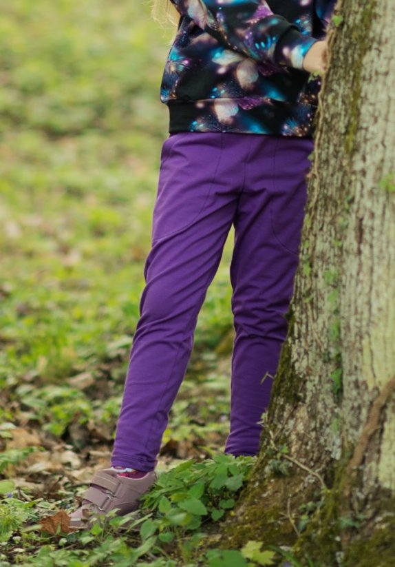 Tepláky JOGGER PURPLE LEHKÉ
