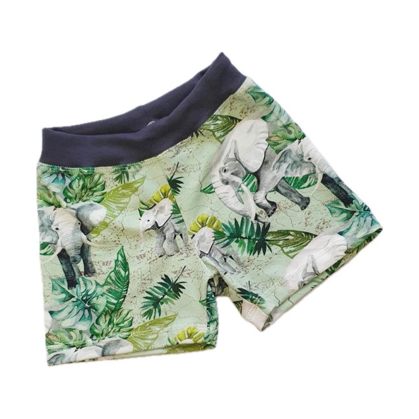 Dětské krátké kraťasy, sloní stezka