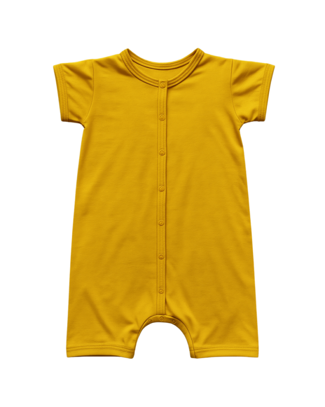 Detský letný bambusový overal s predným zapínáním