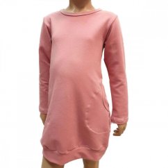 Dívčí mikinové šaty POWDER PINK