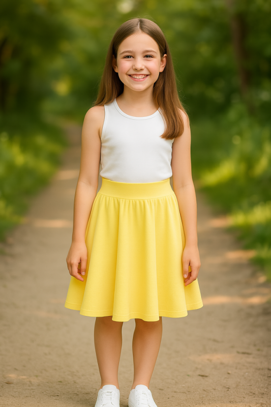 Dívčí kolová sukně
