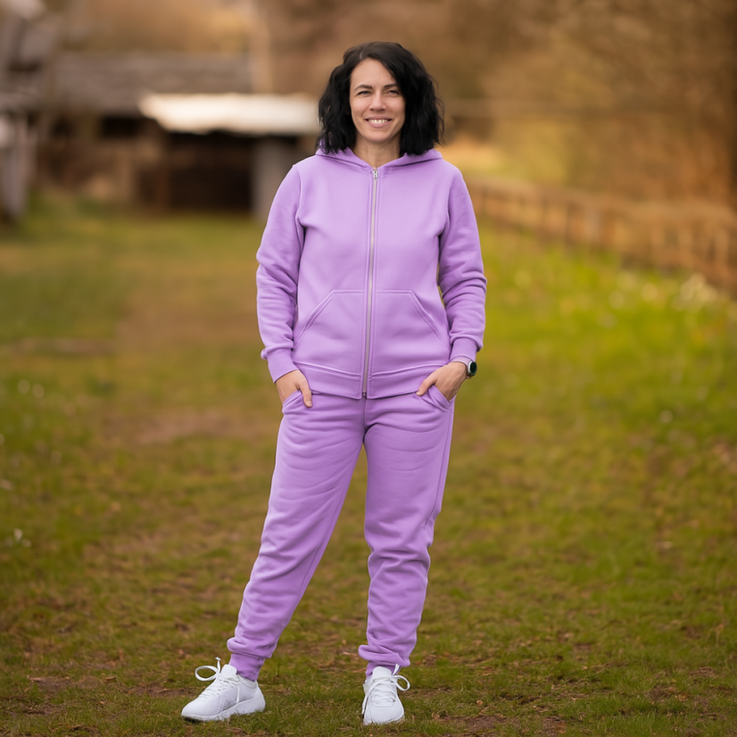 Dámská tepláková souprava na zip FLUFFY