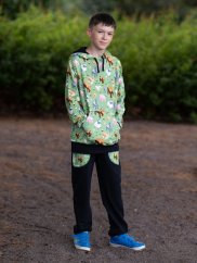 Dětská tepláková souprava, zvířátka z kostek