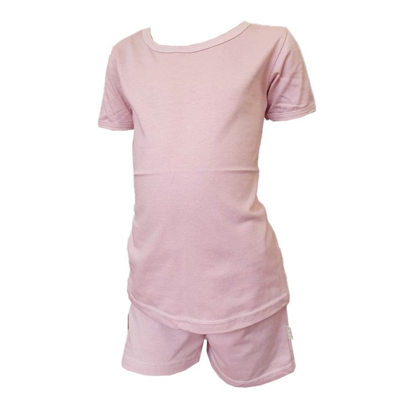 Dívčí letní pyžamo BIO, pudrově růžová
