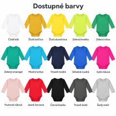 Velké body s dlouhým rukávem Bavlna s elastanem, různé barvy