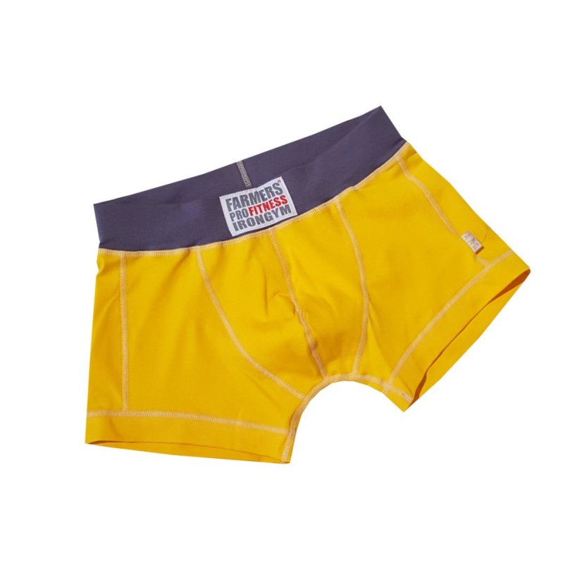 panske boxerky zlute sede