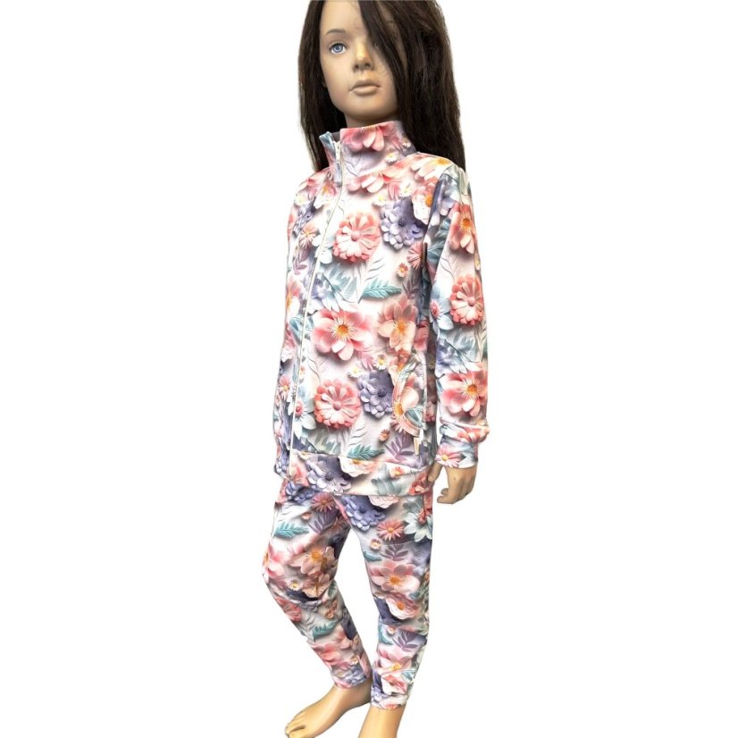 Dětská mikina na zip, zahrada snů