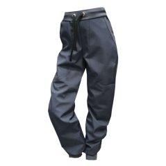 Dětské softshellové kalhoty THIN s fleecem, středně šedá