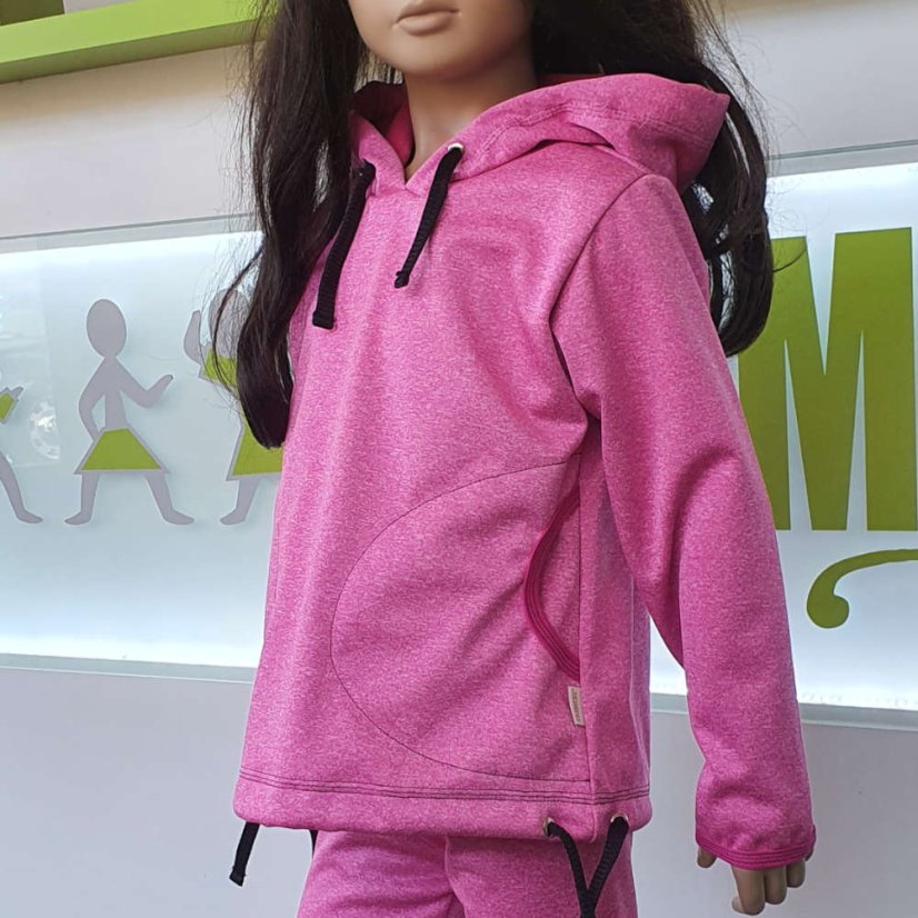 Dětská softshellová bunda přes hlavu