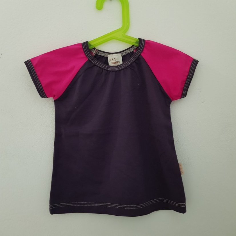 Tunika s krátkym rukávom fialová-cyklovaná