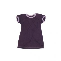 Dětské šaty krátký rukáv BAMBUS fialové (Velikost 92-98)
