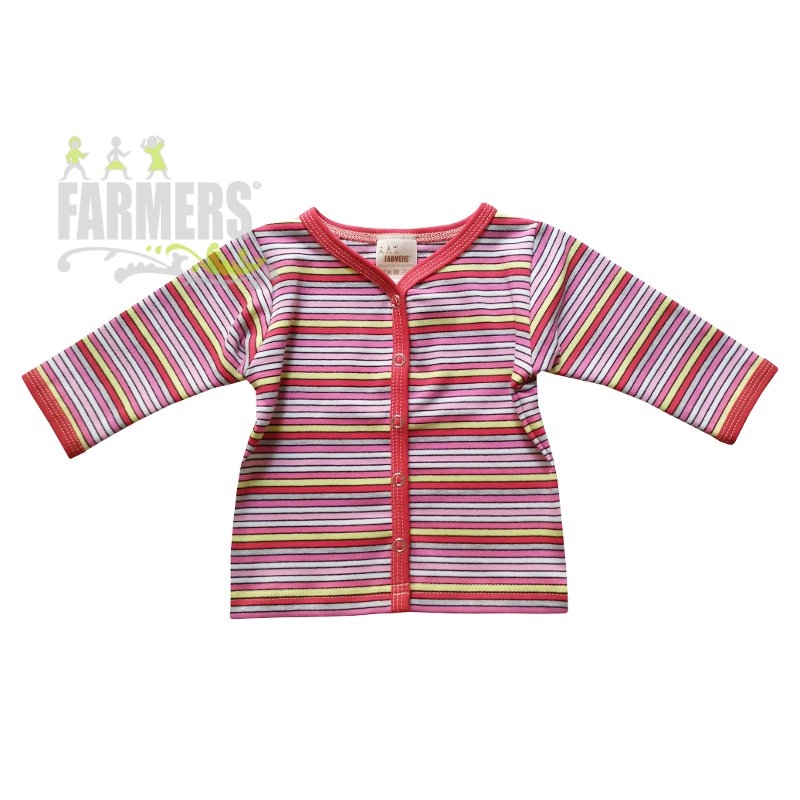 Kabátek BA/EL malinový tenký proužek (Velikost 86)