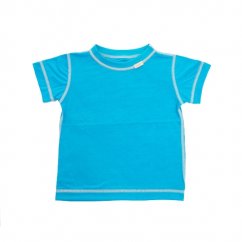 Dětské tričko krátký rukáv FLAT tyrkys (Velikost 92-98)