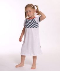Dívčí šaty NAVY bílé (Velikost 92-98)
