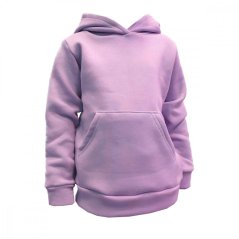 Dětská mikina s kapucí Fluffy teplá, světle fialová