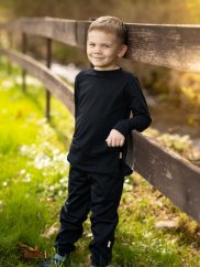 Detské softshellové nohavice THIN BLACK