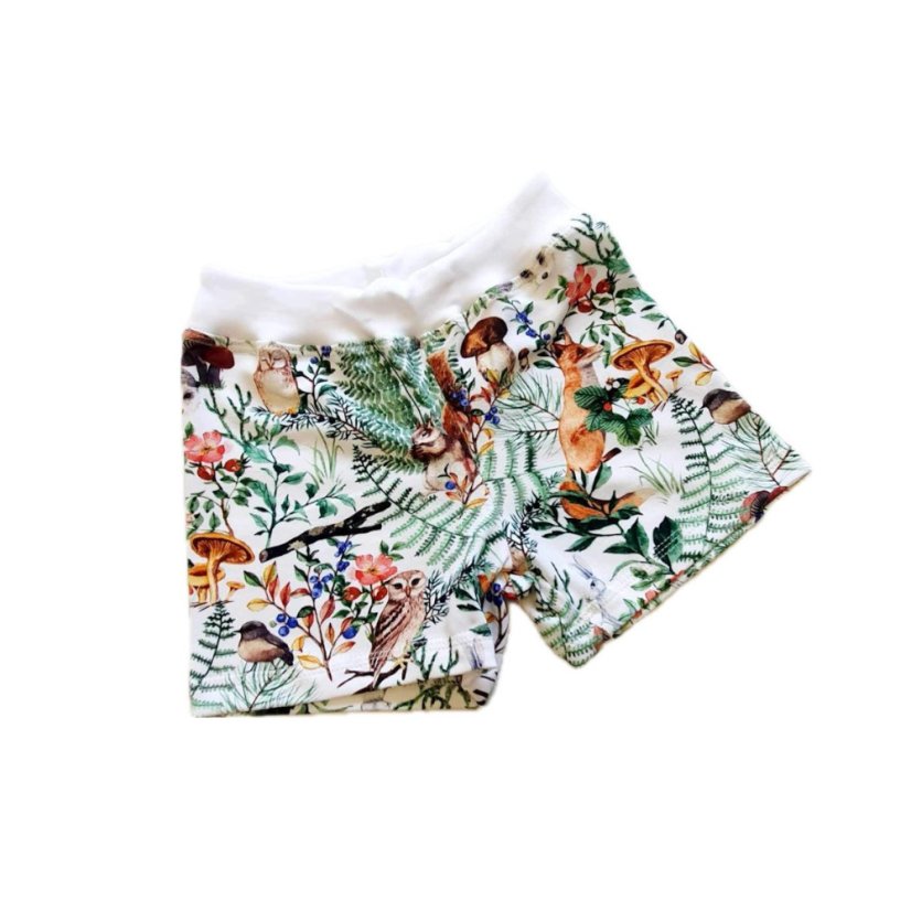 Krátké kraťasy DIGI WHITE ANIMALS