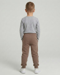 Dětské tepláky Fluffy teplé, hnědé kakao