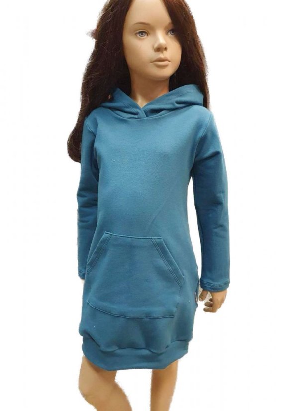 Mikinové šaty HOODY PETROL
