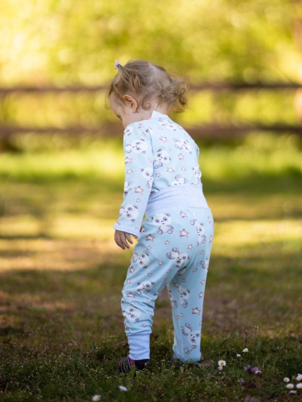 Dětské rostoucí kalhoty GROW lehké, snění s pandou