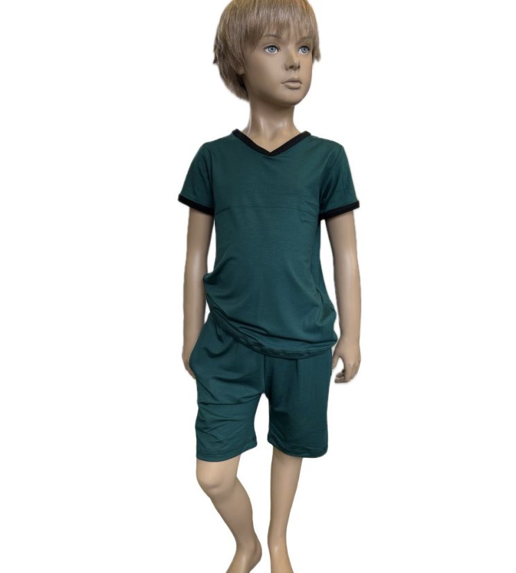 Kraťasy s kapsami BAMBUS DARK GREEN