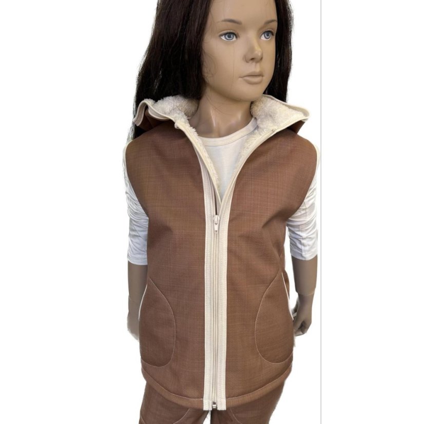 Detská softshellová vesta BARÁNEK NUTS