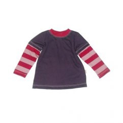 Dětské tričko dvojitý rukáv LOLLA fialové/malin (Velikost 92-98)