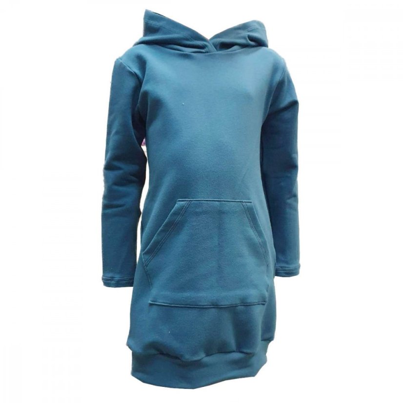 Mikinové šaty HOODY PETROL