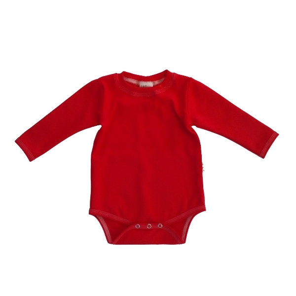 Dětské body dlouhý rukáv červené BA/EL (Velikost 92)