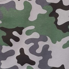 Dětské tepláky WOW, khaki maskáčová výprava šedá