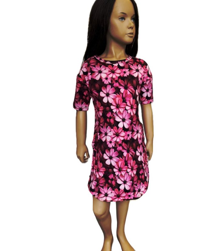 Dámské šaty UNI, růžová zahrada