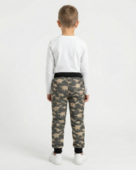 Dětské softshellové kalhoty THIN s fleecem elastické, prehistorie