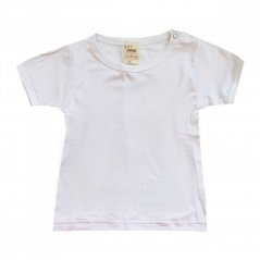 Dětské tričko BAMBUS bílé s drukem