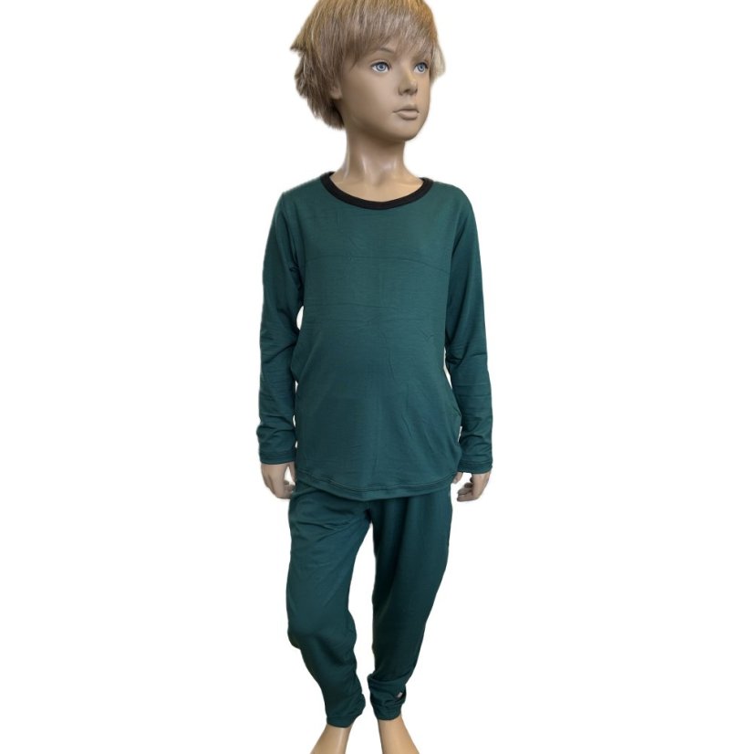 Dětské pyžamo BAMBUS DARK GREEN
